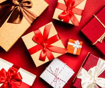 Colorful wrapped gifts for a joyful occasion.