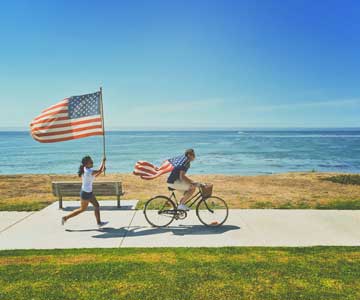 A picture with fireworks in the background and Let Freedom Ring in large white letters.