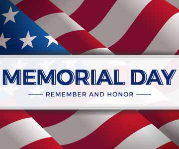 Memorial Day Header Image Featuring Flag Design
