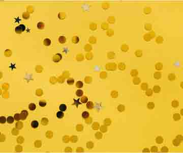 Tiny bits of colored paper tossed in the air during celebrations. 