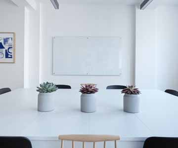 3-piece succulent set in gray cement planters. 