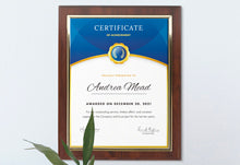  Certificate Frame Plaque Behind Leaves Of Plant
