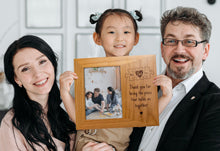 Father's Day Featuring Happy Family Holding Custom Picture Frame
