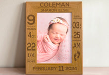 New Baby Gifts Featuring Custom Newborn Picture Frame Listing Birth Details