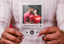 Valentine's Day Gifts Featuring Man Holding Acrylic Music Ornament With Picture
