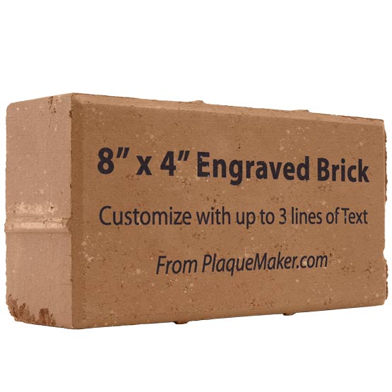 Custom Paver Brick Showing Measurements And Customizable Options And Areas Set Against A White Background