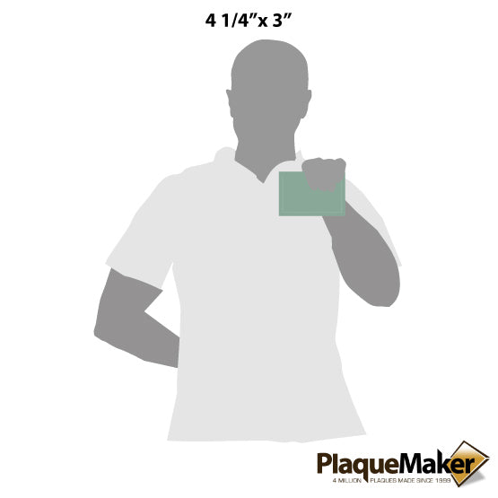 Size Guide With Blank Figure Holding Custom Teal Faux Leather Keychain Wallet ID Holder Against A White Background