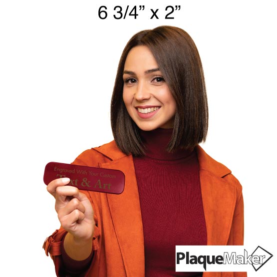 Size Guide With Happy Woman Holding Custom Rosewood Pen Case Laser Engraved To Show Customizable Areas For Text And Art