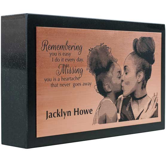 Custom Copper Headstone, Copper Memorial Plaque, Copper Grave Marker. Engraved with your message and art or picture.