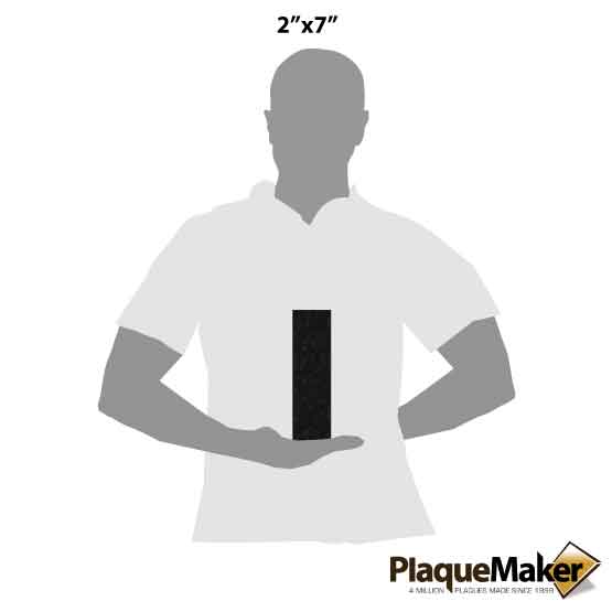 Size Guide With Blank Figure Holding Custom Granite Pillar Memorial With Portrait Layout Against White Background