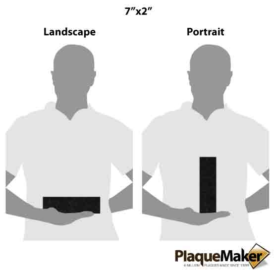 Size Guide With Blank Figures Holding Rectangle Granite Pillars In Landscape And Portrait Layouts Against White Background