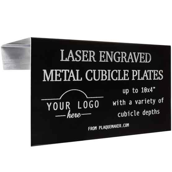 Custom Cubicle Plate - Laser Engraved, Aluminum | PlaqueMaker.com