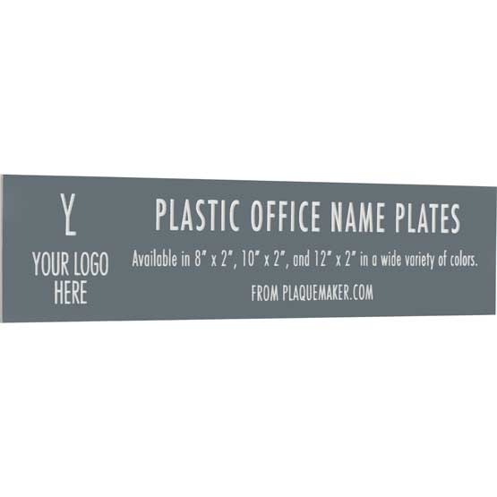 Custom Name Plate - Plastic Office Name Plate, Engraved Name Plate. Engraved with your name, title, and logo.