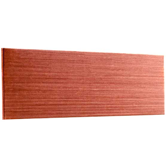 Blank Copper Name Tag From Set Of Ten Matching Tags With Rectangle Shape Displayed Against A White Background