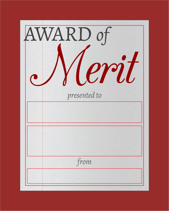 Custom Recognition "Award of" Plaques