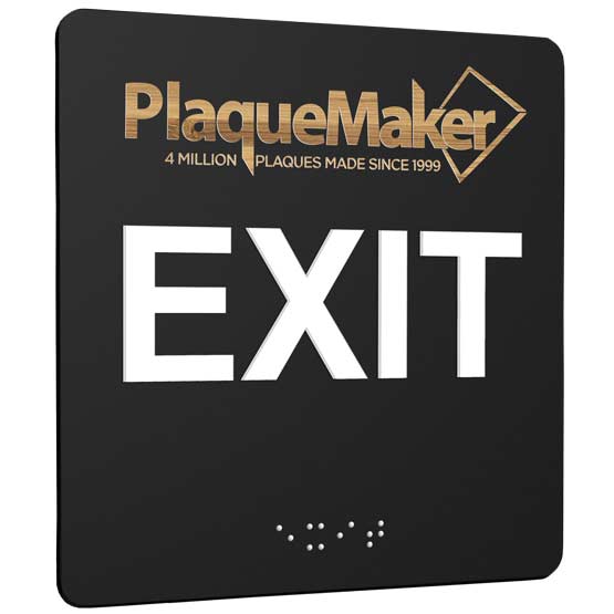 ADA office door signs with tactile lettering and Grade 2 braille.